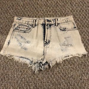 Denim jean shorts
